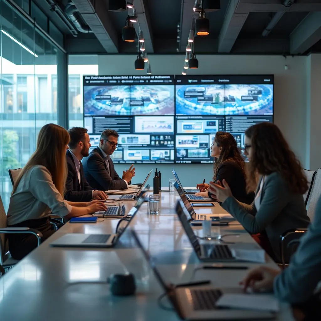 Equipo de Arinages en oficina moderna de Buenos Aires