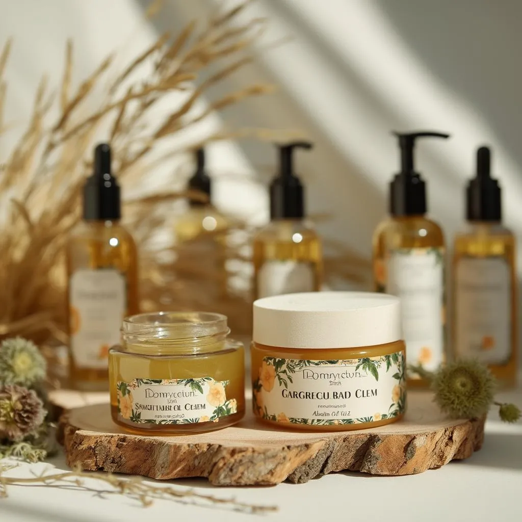 Detalle de cosméticos naturales argentinos